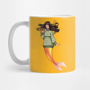 Yellow Cozy Mermaid Mug